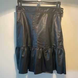 Vegan leather mini skirt